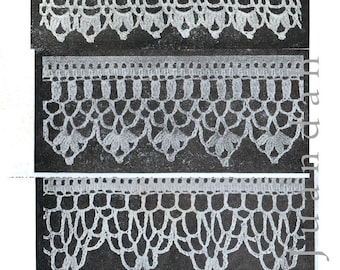 Entire book of 1940s vintage crochet edgings, includes 70 PDF designs, rare and collectable crochet patterns