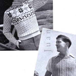 Entire PDF Book of Family Knitting Patterns, 15 Patterns, Men's and ...
