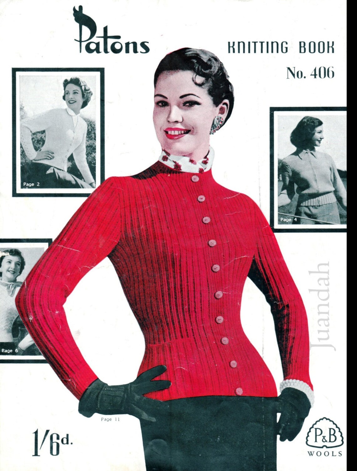 9 X Vintage Knitting Patterns, 1950s Fashion, Women's Knits, Cardigans