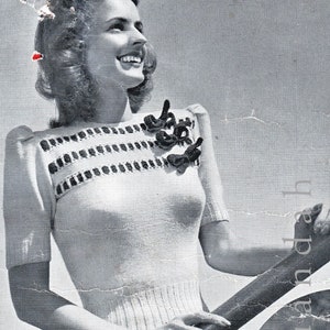 PDF book of family knitting patterns, 21 patterns, men's and women's knits, 1940s, jackets, knitted dress, cardigans, sweaters, vests