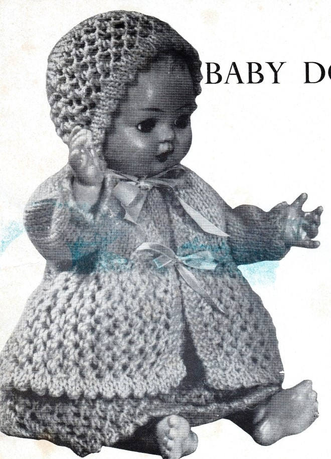 Book of Knitted Dolls' Clothes Patterns, 3 Complete Outfits, 23 Pieces