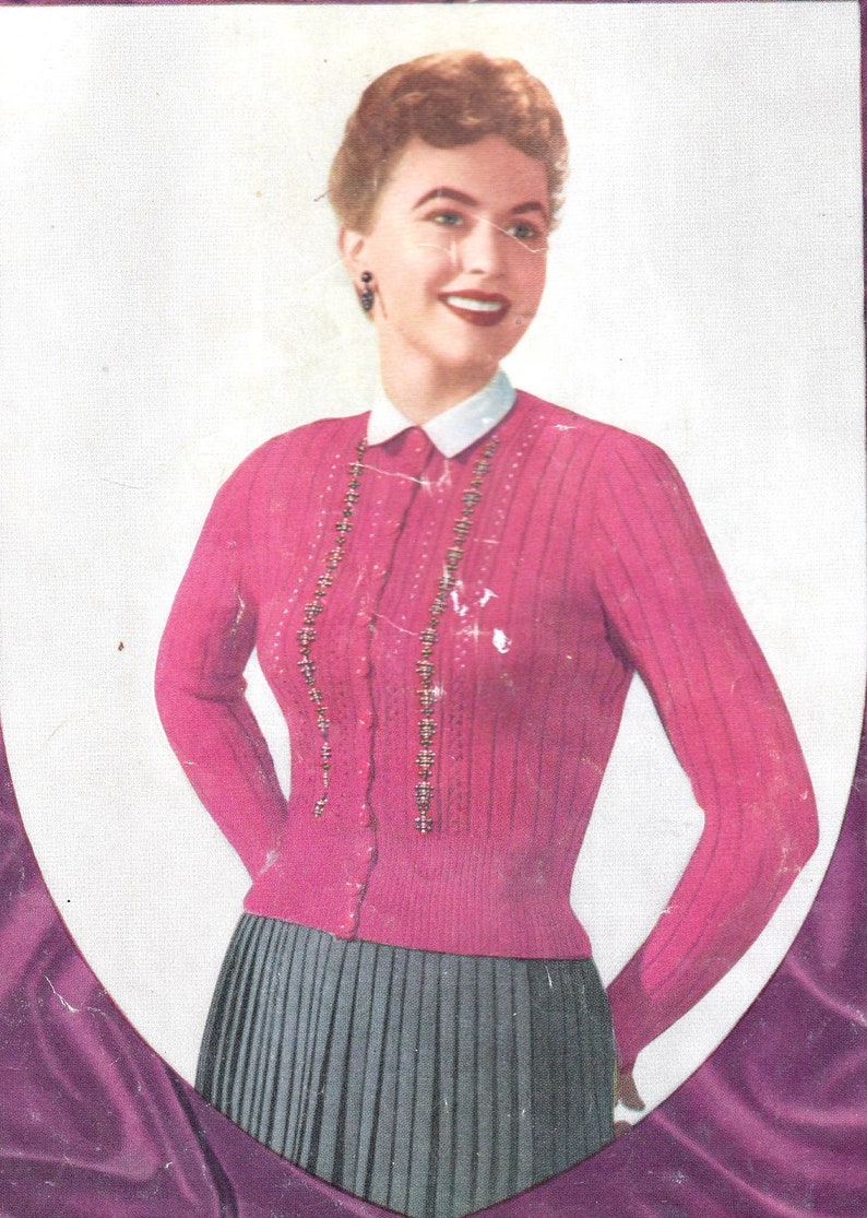 Rare vintage knitting patterns, 1950s fashion, royal themes, entire PDF book image 10