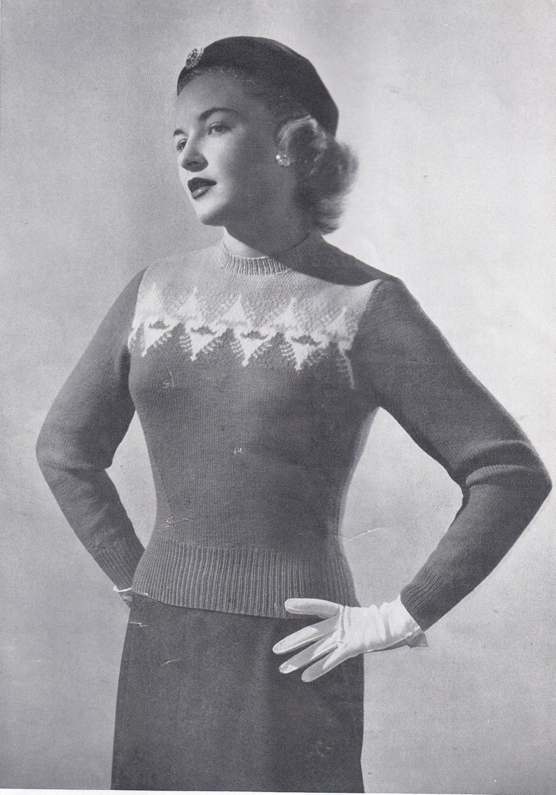 Rare vintage knitting patterns, 1950s fashion, royal themes, entire PDF book image 5