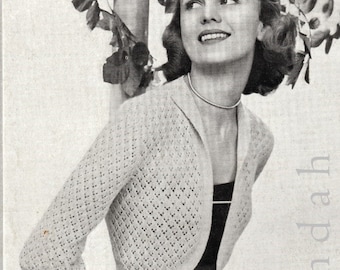 Cahier de tricot pour femmes des années 50, comprend 6 modèles, un jeu de modèles, une veste, un pull, des châles, des châles, un boléro, un gilet