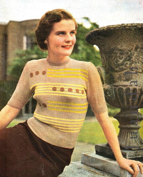Vintage 1940s Lady/'s Shrug Knitting Pattern Long /& Short Sleeves Angora Wool.
