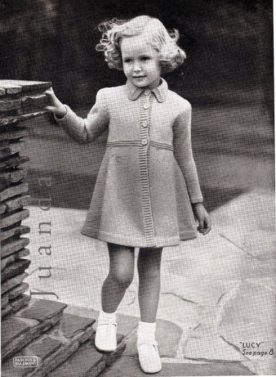 12 X Vintage Children's Knits, PDF Patterns, 1940s, Girls and Boys, Beret,  Breechettes, Cardigan, Coat, Dress, Swimsuit, Frock, Rompers -  Hong  Kong