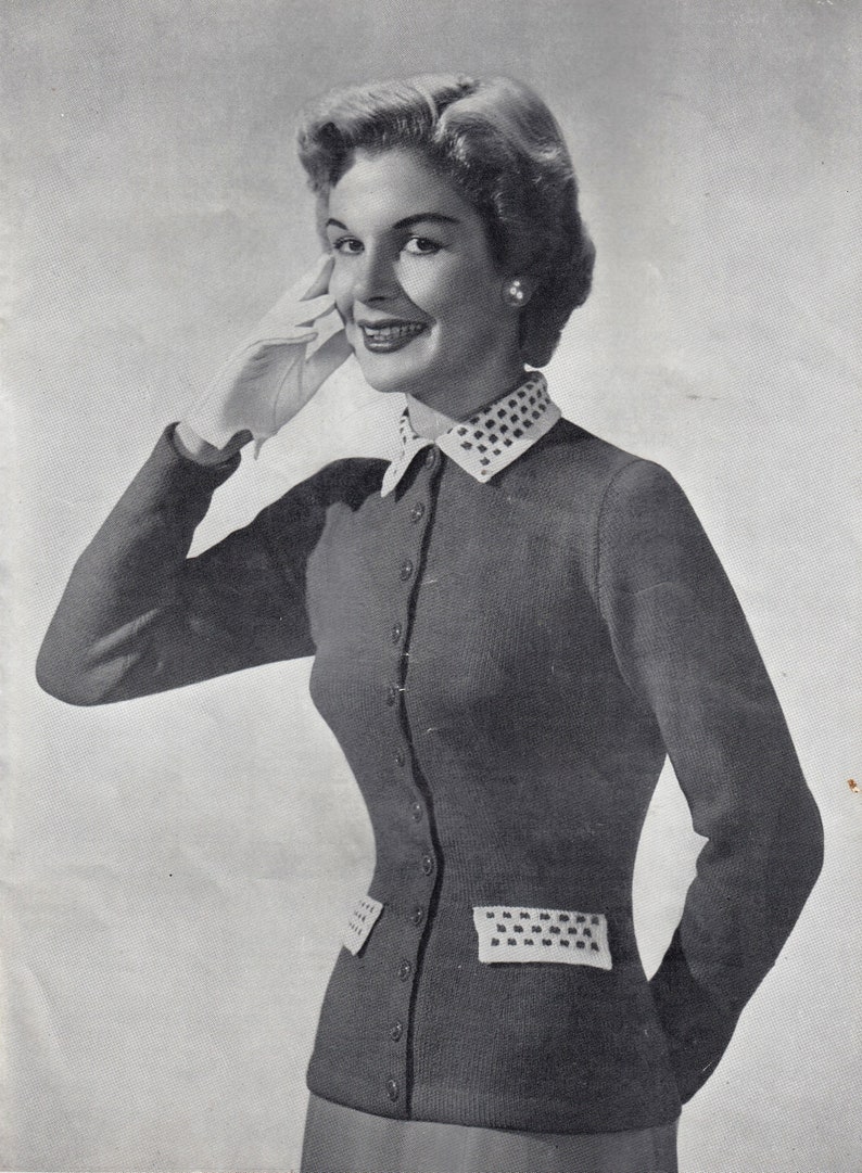 Rare vintage knitting patterns, 1950s fashion, royal themes, entire PDF book image 8