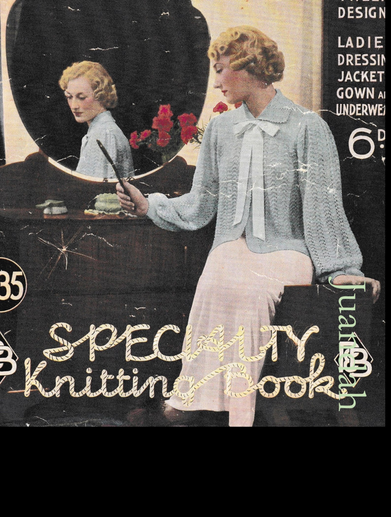Rare Vintage Book of Knitting Patterns, 12 Designs, Bedjackets