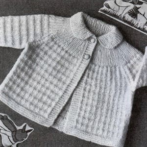 Vintage babystickning, stickmönster från 1950-talet, 13 PDF-mönster, matinéjackor, mössor, stövlar, klänningar, vantar, babykläder, babytofflor