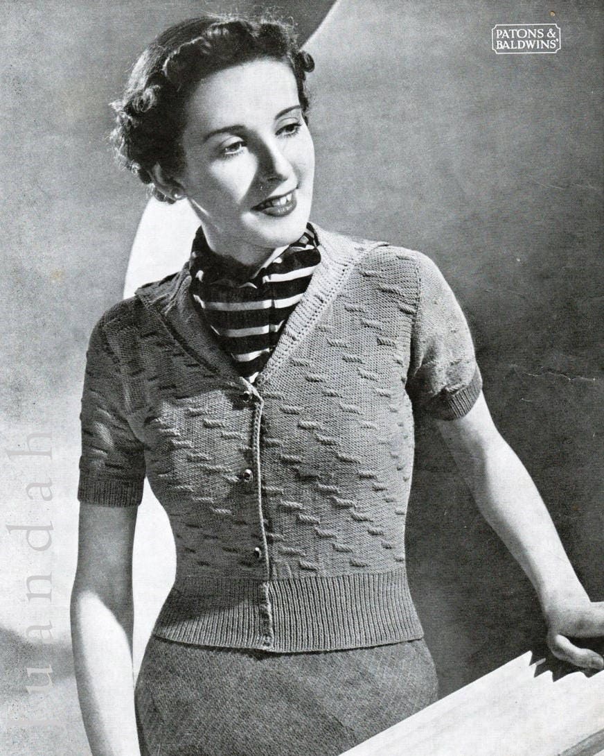 Antique Knitting Patterns 11 Elegant 1930s PDF Designs Etsy Australia