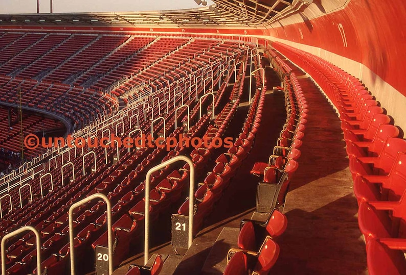 Candlestick Park Stadium Red Chairs Photograph Various Sizes, SF Giants Stadium Photo, The Stick Chairs Picture, San Francisco Old Stadium image 1