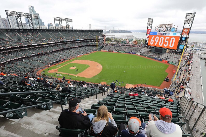 Upper Deck Right Field Corner View of Oracle Park Photo SF Giants Opening Day on April 5, 2019 image 1