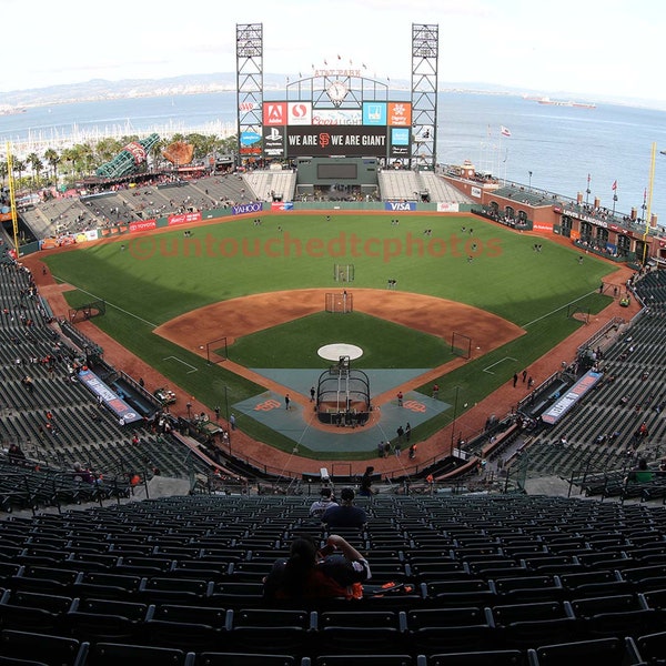 AT&T Park Upper Deck Behind Home Plate before SF Giants Game on April 20, 2016