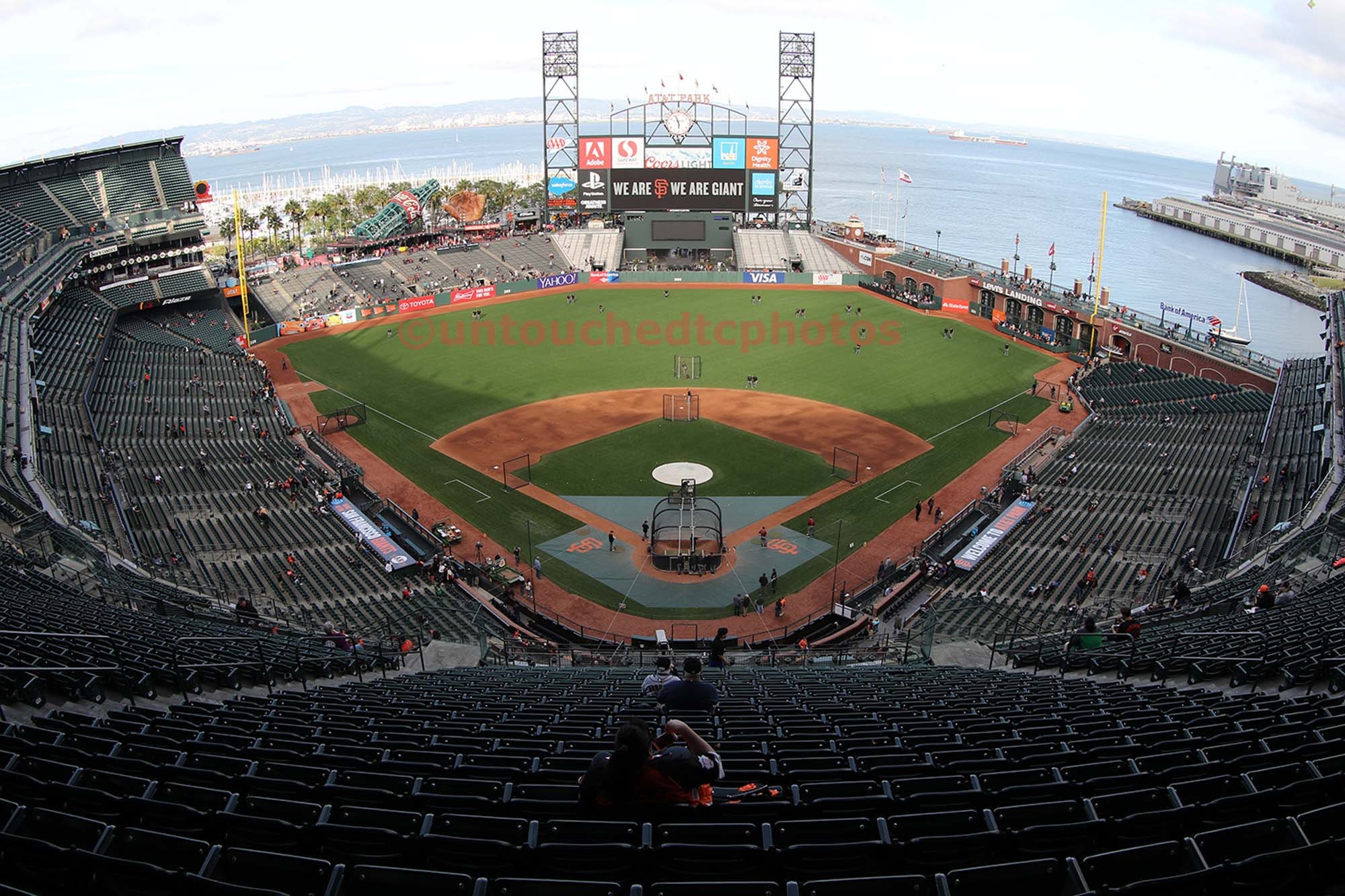 AT&T Park Upper Deck Behind Home Plate Before SF Giants Game 