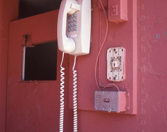 Fotografia della panchina del Candlestick Park: telefono da muro d'epoca, SF Giants 49ers