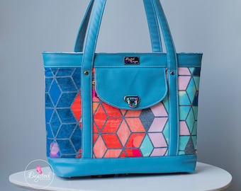 Felicity Tote - Bagstock Sewing Pattern, PDF sewing pattern