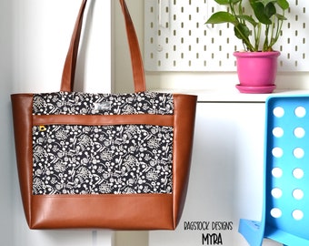 Myra shopping tote - Bagstock Sewing Pattern, PDF sewing pattern