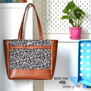 Myra shopping tote - Bagstock Sewing Pattern, PDF sewing pattern