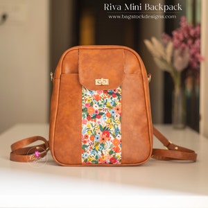 Riva Mini Backpack - Bagstock Sewing Pattern, PDF sewing pattern