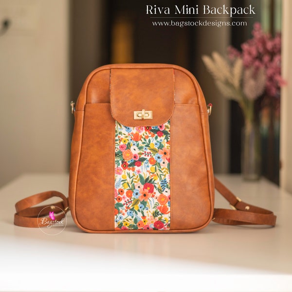 Riva Mini Backpack - Patron de couture Bagstock, patron de couture PDF