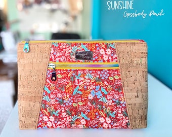 Sunshine Crossbody Pouch - Bagstock Sewing Pattern, PDF sewing pattern