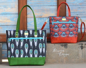 Amara Tote & Handbag - Bagstock Designs Sewing Pattern, PDF sewing pattern