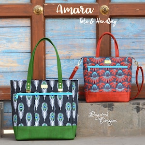 Amara Tote & Handtasche - Bagstock Designs Schnittmuster, PDF Schnittmuster
