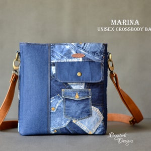 Marina Unisex Crossbody Bag - Bagstock Sewing Pattern, PDF sewing pattern