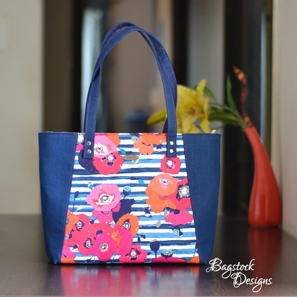 Everyday Tote - Bagstock Sewing Pattern, PDF sewing pattern