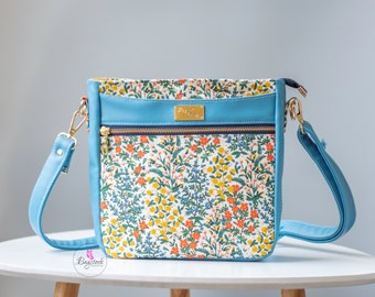 Plumeria Crossbody Bag - Bagstock Sewing Pattern, PDF sewing pattern