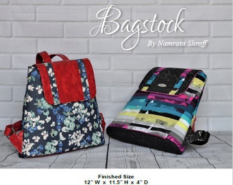 The Everyday Backpack - Bagstock Designs, PDF sewing pattern