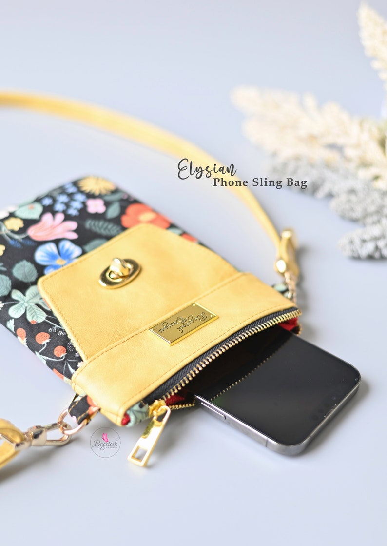 Elysian Phone Sling Bag Bagstock Sewing Pattern PDF Sewing Etsy