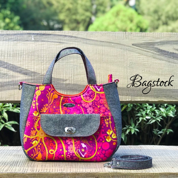 Ruby Handbag, PDF sewing pattern, Bagstock Designs