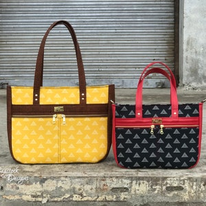 Divina Tote & Handtasche - Bagstock Schnittmuster, PDF Schnittmuster