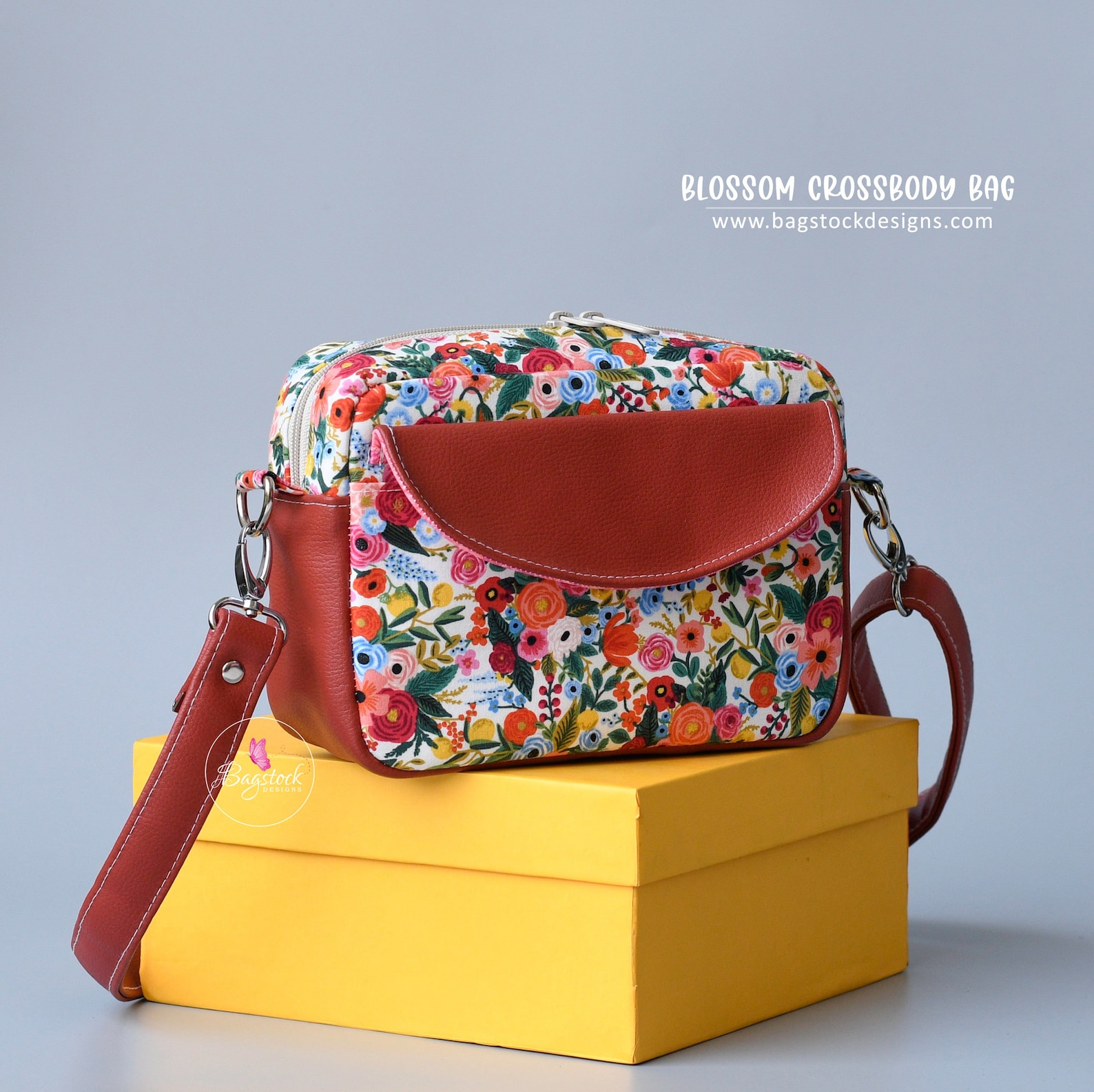 Blossom Crossbody Bag Bagstock Sewing Pattern PDF Sewing - Etsy