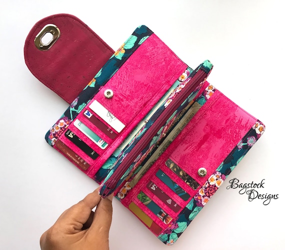 Mia Everyday Wallet - Bagstock Sewing Pattern, PDF sewing pattern