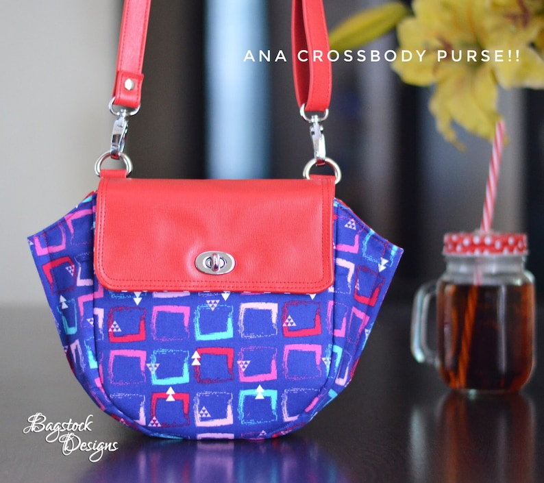 Ana Crossbody Purse Bagstock Designs Sewing Pattern, PDF sewing pattern image 8