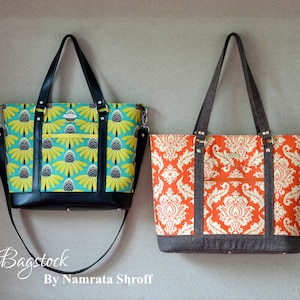 The Bluebell Tote & Handbag, PDF sewing pattern, Bagstock Designs