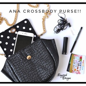 Ana Crossbody Purse Bagstock Designs Sewing Pattern, PDF sewing pattern image 10