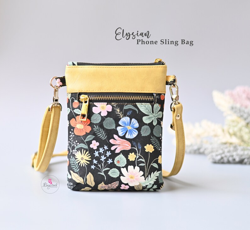 Elysian Phone Sling Bag Bagstock Sewing Pattern PDF Sewing Etsy