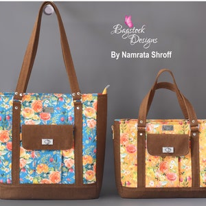 Bellezza Tote & Handbag - Bagstock Sewing Pattern, PDF sewing pattern
