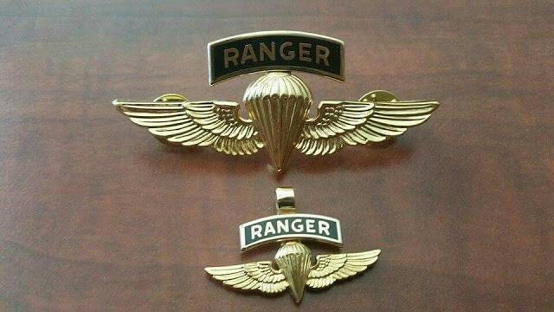 ARMY Ranger & USMC Gold Wing Jump Pendant - Etsy