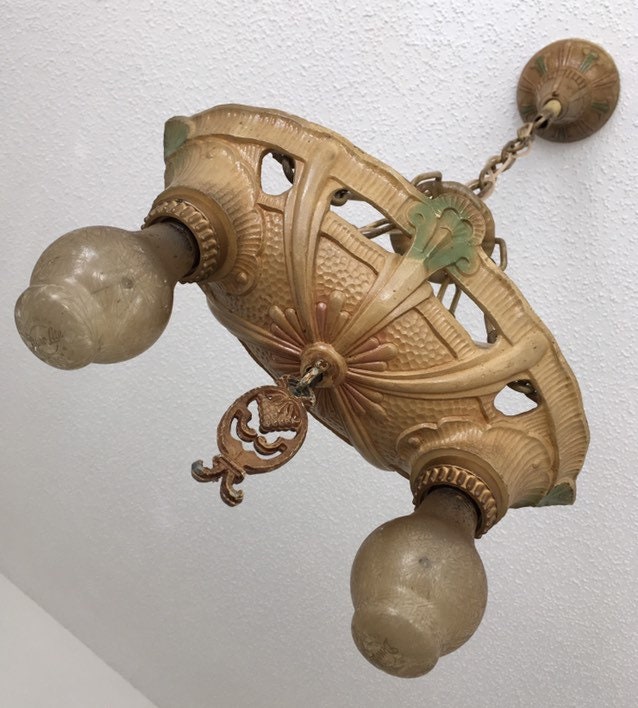 Antique Hanging Ceiling Light Fixture c1930 s Restored Lincoln