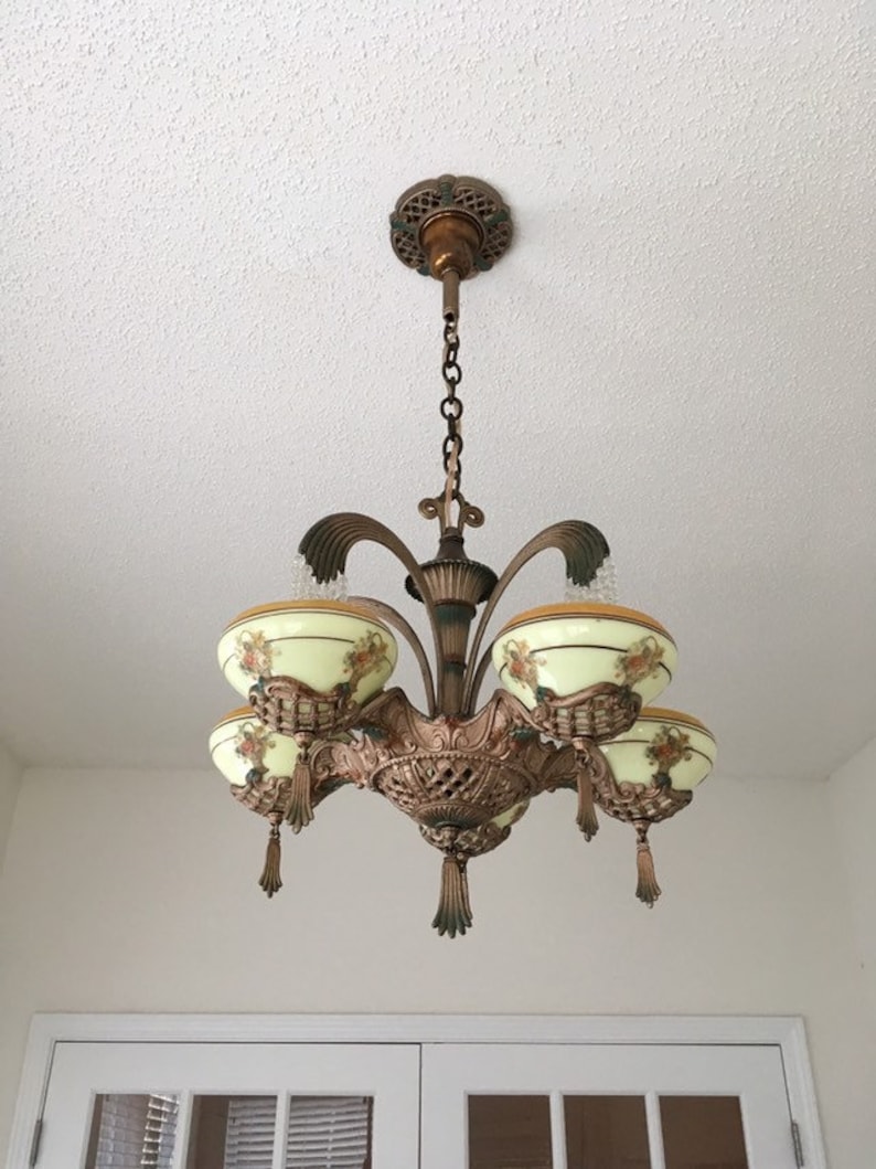 Upgrading An Old Chandelier With Paint & A New Shade | Young Upgrading An Old Chandelier With Paint & A New Shade | Young