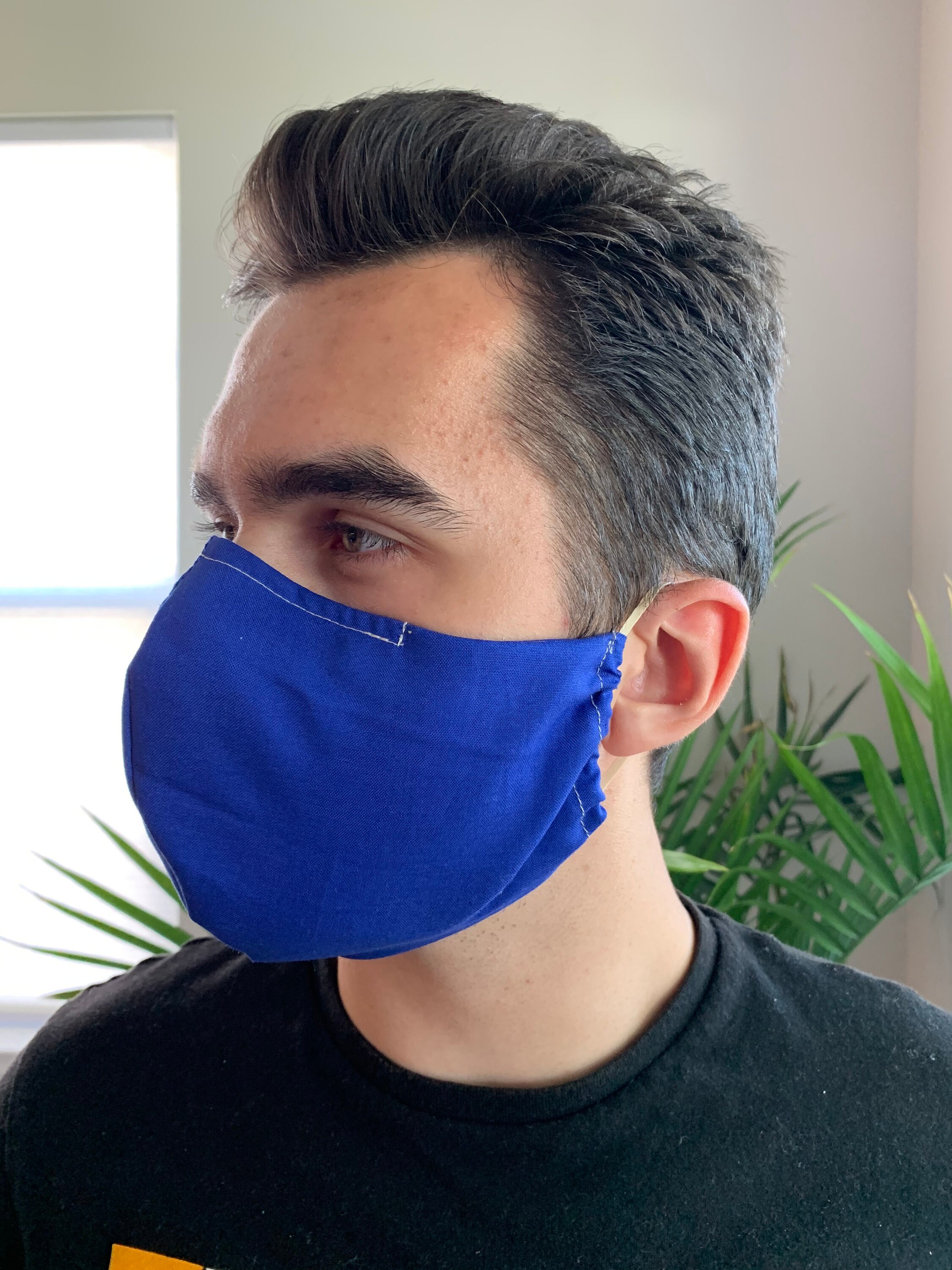 Cotton Face Mask with Filter Insert and Wire Nose Bridge, Personal