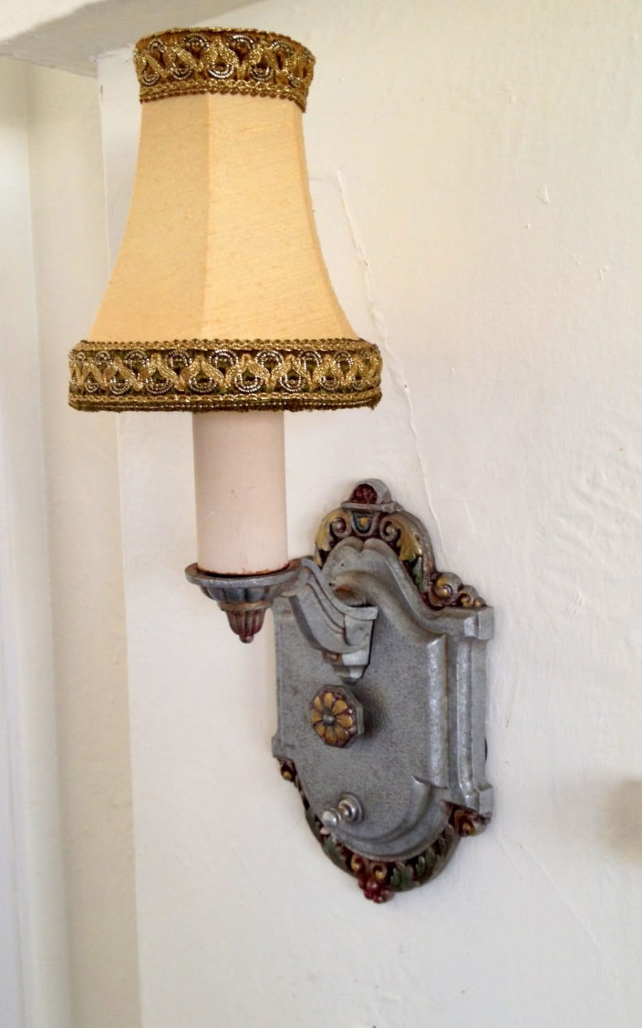 Antique Wall Sconce 1910's Victorian, Rewired