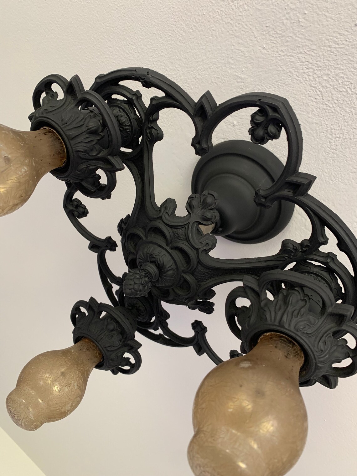 Accesorio de techo semi rasante Art Deco aluminio fundido de | Etsy