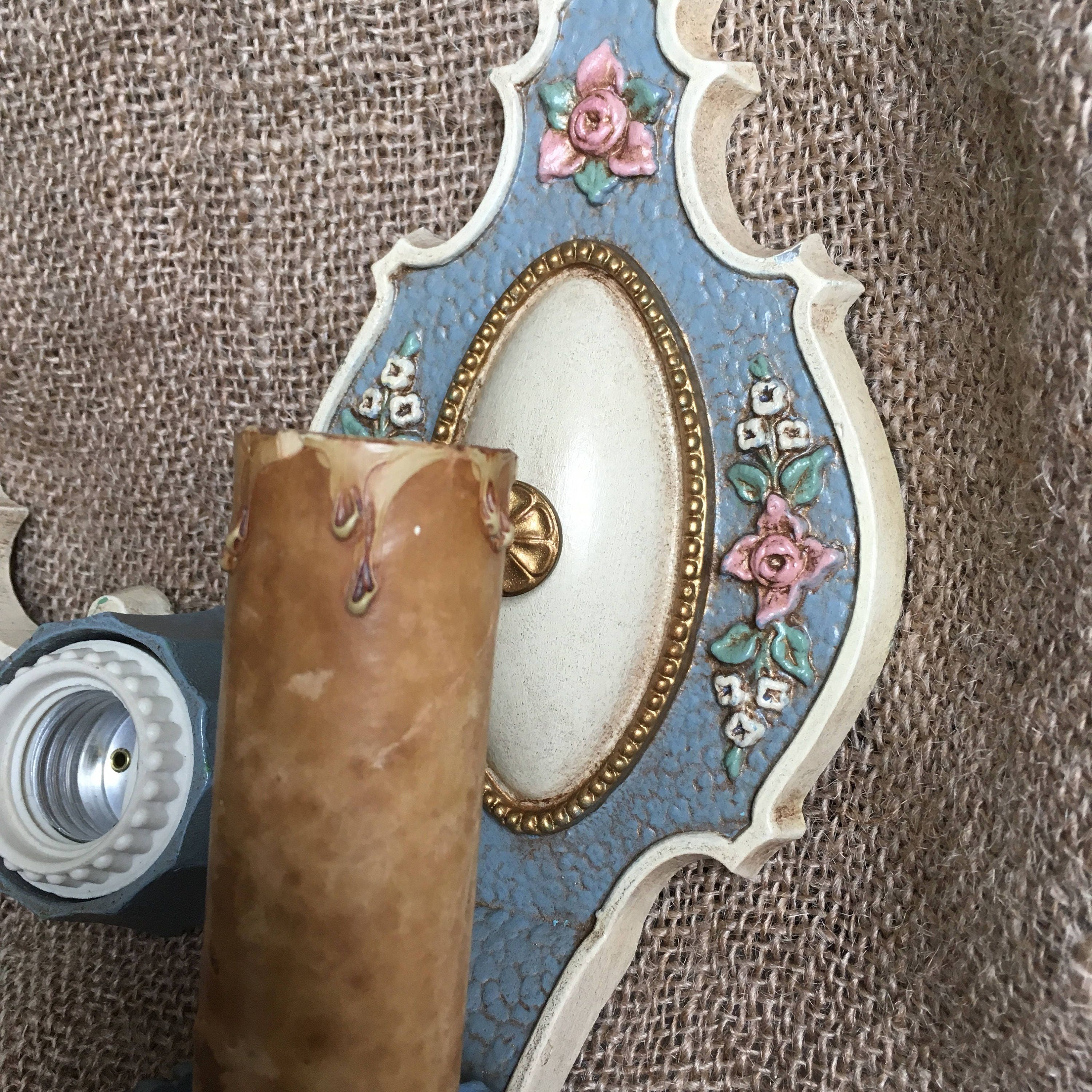 RESERVED Wall Sconce and Flush Mount Ceiling Light, Matching Set