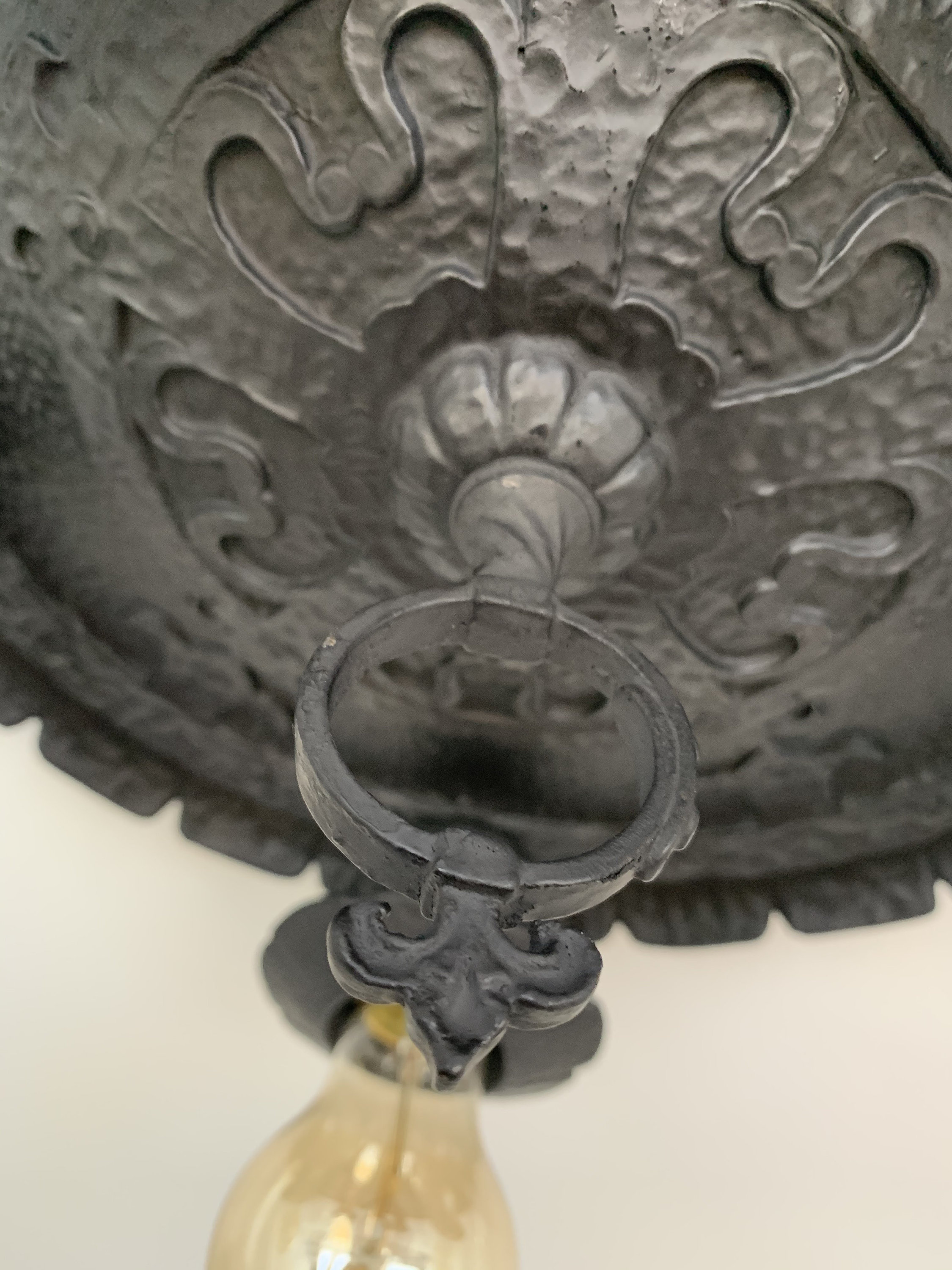 vintage black flush mount light