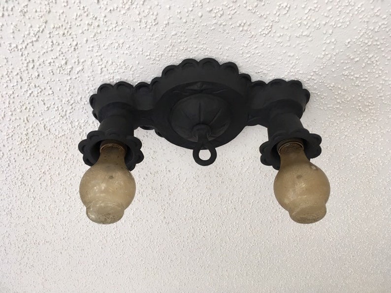 1910 S Gothic Medieval Flush Mount Ceiling Fixture Heavy Etsy